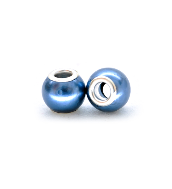 Perla ciambella pastello (2 pezzi) 10x12 mm - Blu avio - Clicca l'immagine per chiudere